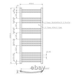 Bathroom Straight Curved Ladder Heated Towel Rail Radiator Warmer White Chrome