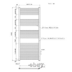 Bathroom Straight Heated Towel Rail Radiator All Sizes Ladder Warmer Heating
