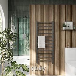 Bathroom Straight Heated Towel Rail Radiator Gunmetal 800, 1200, 1600 x 500 mm