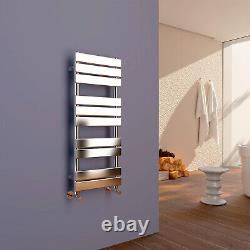 Bathroom Towel Rail Radiator Chrome Designer Flat Panel Central Heating Rads