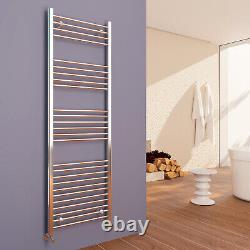 Bathroom Towel Rail Radiator Chrome Straight Heater Warmer Rads 1800 x 600 mm