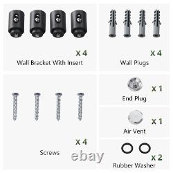 Bathroom Towel Rail Radiator Flat Panel Warmer Heater Black Rads 1600 x 450