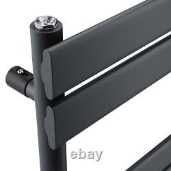 Bathroom Towel Rail Radiator Flat Panel Warmer Heater Black Rads 1600 x 450