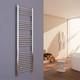 Bathroom Towel Rail Radiator Straight Chrome Heated Ladder Rads With Valves