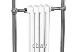 Bathroom Traditional Heated Towel Rail Radiator Designer 952x479mm Chrome White