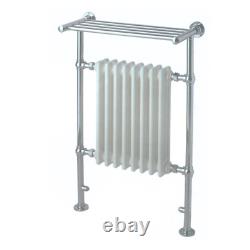 Bathroom Traditional Victorian Heated Towel Rail Column Radiator White Chrome