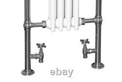 Bathroom Traditional Victorian Heated Towel Rail Column Radiator White Chrome