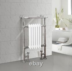 Bathroom Traditional Victorian Heated Towel Rail Radiators Free with Angled Valves
