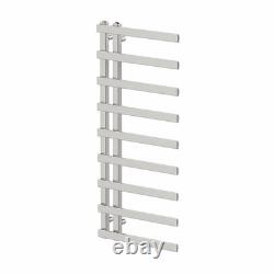 Bathroom Twin Valve Flat Heated Towel Rail Radiator Rad Modern Multiple Colours