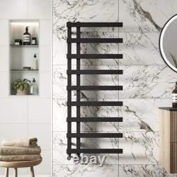 Bathroom Twin Valve Flat Heated Towel Rail Radiator Rad Modern Multiple Colours