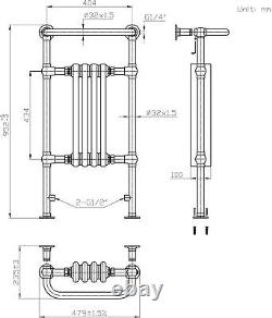 Bathroom Victorian Heated Towel Rail Traditional Column Designer Radiator