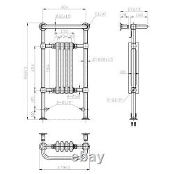 Bathroom Victorian Heated Towel Rail Traditional Column Designer Radiator