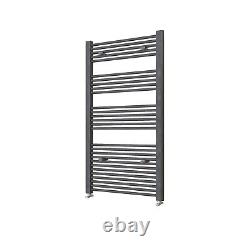 Bathroom White Anthracite Straight Heated Towel Rail Radiator Free Valve