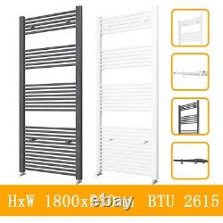 Bathroom White Anthracite Straight Heated Towel Rail Radiator Ladder Warmer