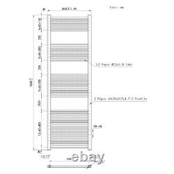 Bathroom White Anthracite Straight Heated Towel Rail Radiator Ladder Warmer