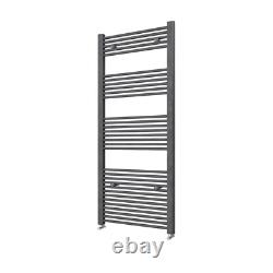Bathroom White Anthracite Straight Heated Towel Rail Radiator Ladder Warmer