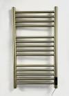 Belfast Dry Electric Heated Towel Rail Brushed Brass Finish, 720mm Height