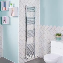 Bergen Straight Chrome Heated Towel Rail Radiator Bathroom Ladder Warmer