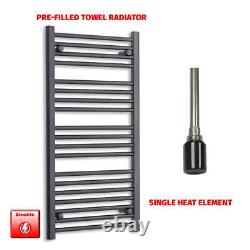 Black 1000 x 550 mm Electric Heated Towel Rail Radiator Bathroom Prefilled WIFI