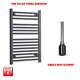 Black 800 X 500 Mm Electric Heated Towel Rail Radiator Bathroom Prefilled Wifi