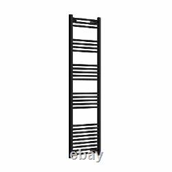 Black Bathroom Heated Radiator Towel Rail Ladder Design 1600x500