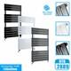 Black Designer Flat Panel Towel Rail Straight Bathroom Radiator Central Heating