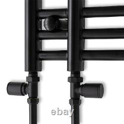 Black Difta Designer Heated Towel Rail Designer Radiator 1500 x 500 mm Bathroom