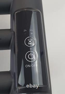 Black Electric Heated Towel Rail 300mm W x 720 H with Built in