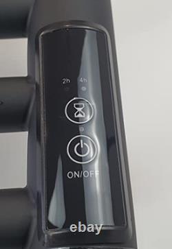 Black Electric Heated Towel Rail 300mm W x 720 H with Built in