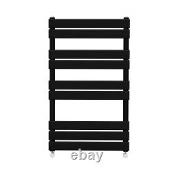 Black Flat Panel Straight Curved Heated Towel Rail Radiator Ladder Warmer Rads