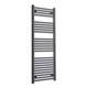 Black Heated Towel Rail 450x1400mm Flat Panel 2173 Btu Central Heating Uk