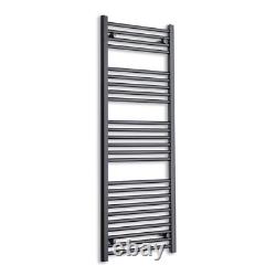 Black Heated Towel Rail 450x1400mm Flat Panel 2173 BTU Central Heating UK Black Heated Towel Rail 450x1400mm Flat Panel 2173 BTU Central Heating UK