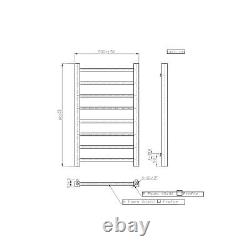 Black Heated Towel Rail Radiator 800 x 500mm Sonoran BeBa 25387