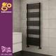 Black Heated Towel Rail For Bathrooms Modern Radiator Wall Mounted H1269xw500mm