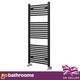Black Ladder Heated Towel Rail 1200 Bathroom Radiator Modern Heating 1200x600mm