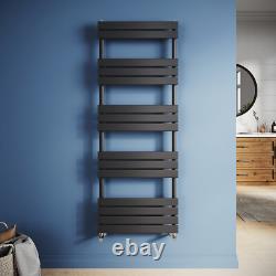 Black Towel Radiator Designer Flat Panel Bathroom Heater Central Heating Rads