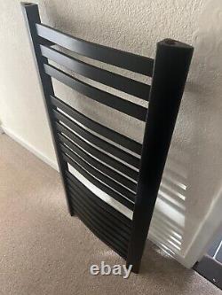 Black towel rail radiator