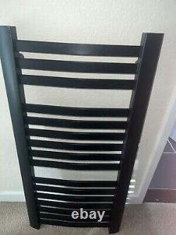 Black towel rail radiator