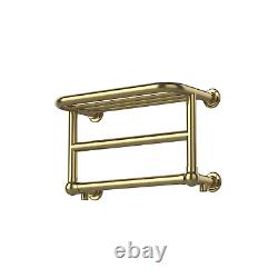Brass Traditional Heated Towel Shelf Radiator 350 x 550mm- Regent REGB450