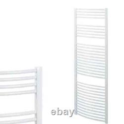 Bray Curved White Heated Towel Rail Warmer Bathroom Radiator Central Heating