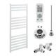 Bray Dual Fuel Thermostatic Heated Towel Rail / Bathroom Radiator + Timer, White