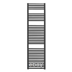 Bray Straight Black Heated Towel Rail Warmer Radiator Central Heating