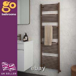 Bronze Bathroom Radiator Heated Towel Rail with Hangers Modern 1800x600mm