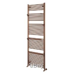 Bronze Bathroom Radiator Heated Towel Rail with Hangers Modern 1800x600mm