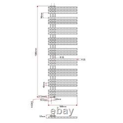 Bronze Heated Towel Rail 1600x500mm Designer Bathroom Radiator Ladder