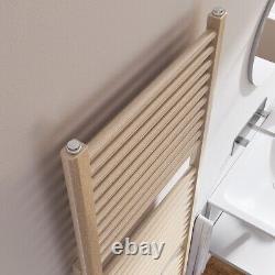 Brown Bathroom Heated Towel Rail Newark Vertical Towel Radiator 1200x500mm
