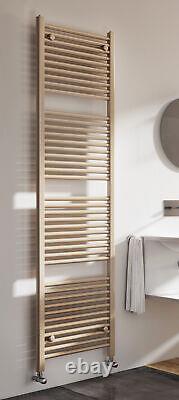 Brown Bathroom Heated Towel Rail Newark Vertical Towel Radiator 1780x500mm