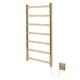 Brushed Brass Electric Heated Towel Rail Ptc Bathroom Ladder Radiator Warmer