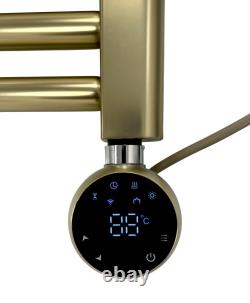 Brushed Brass WiFi Smart Electric Towel Rail Straight Heated Radiator York