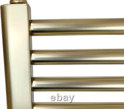 Brushed Brass WiFi Smart Electric Towel Rail Straight Heated Radiator York